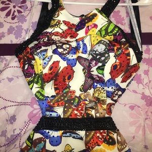 Backless butterfly dress